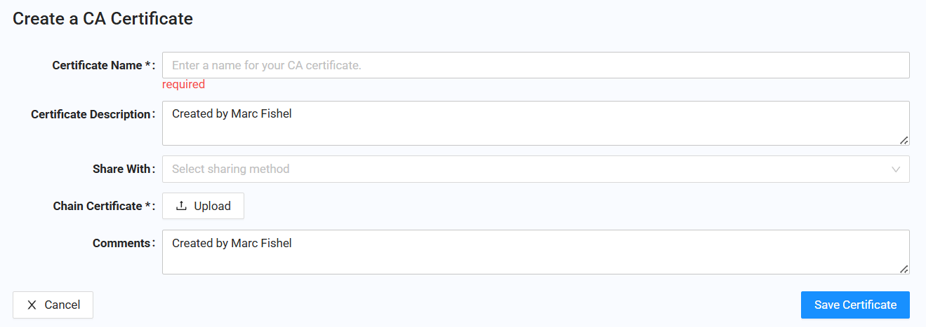 Create CA Certificate