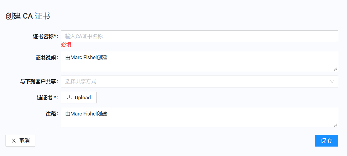 Create CA Certificate